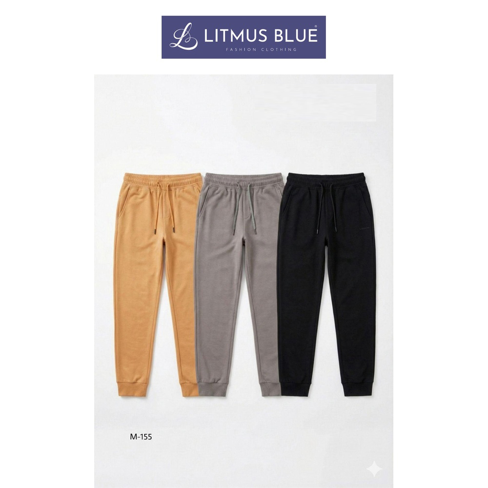 Whiteline Men's Premium Cotton Jogger Pants | Regular Fit Drawstring Track Pants | M-155