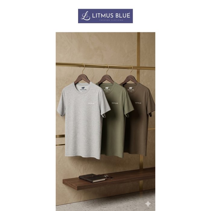 Whiteline Men's Premium Cotton Crew Neck T-Shirt | Regular Fit Solid Half Sleeve Tee