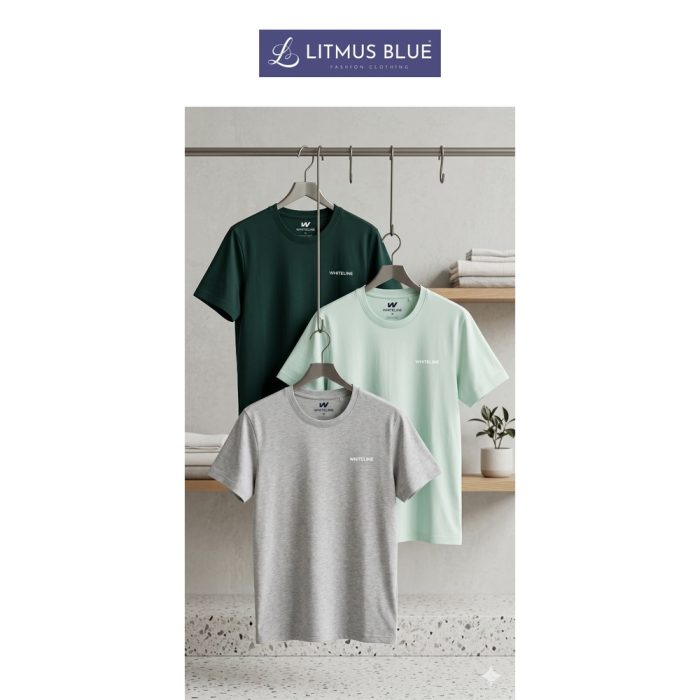 Whiteline Men's Premium Cotton Crew Neck T-Shirt | Regular Fit Solid Half Sleeve Tee