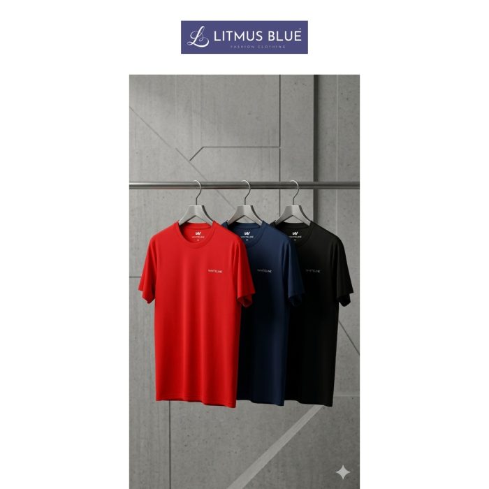 Whiteline Men's Premium Cotton Crew Neck T-Shirt | Regular Fit Solid Half Sleeve Tee