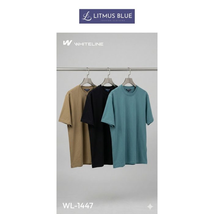 Whiteline Men's Premium Cotton Oversized Crew Neck T-Shirt | Relaxed Fit Half Sleeve Tee | WL-1447