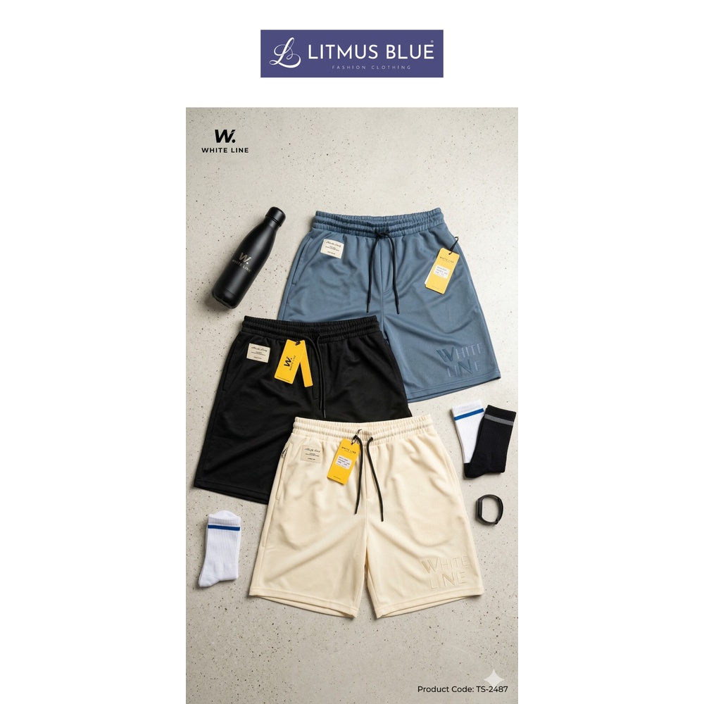 Whiteline Men's Premium Cotton Terry Shorts | Regular Fit Drawstring Casual Shorts | TS-2487