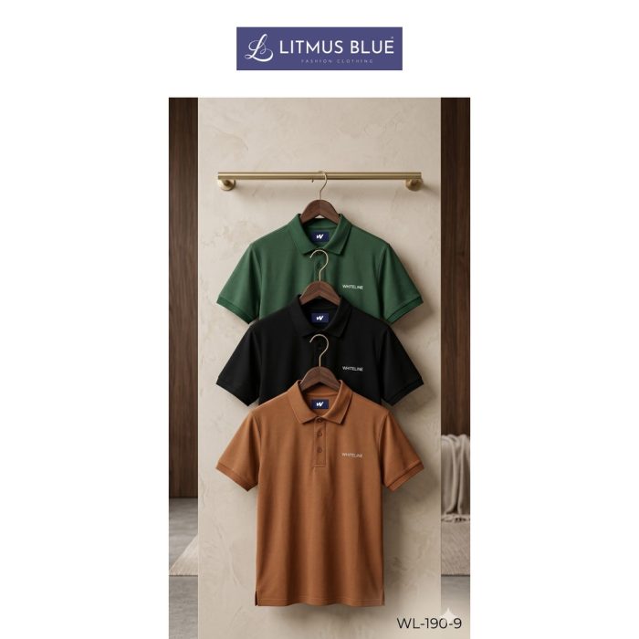 Whiteline Men's Premium Cotton Polo T-Shirt | Regular Fit Classic Collar Half Sleeve Polo | WL-190-9