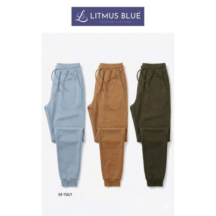 Whiteline Men's Premium Cotton Fleece Jogger Pants | Regular Fit Drawstring Sweatpants | M-156/1