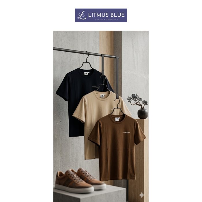 Whiteline Men's Premium Cotton Crew Neck T-Shirt | Regular Fit Solid Half Sleeve Tee